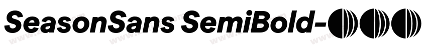 SeasonSans SemiBold字体转换